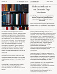 FromThePage Newsletter Issue 1 by University Libraries